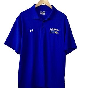 Under Armour Blue Dragons Polo Shirt Men's XL Loose Heat Gear